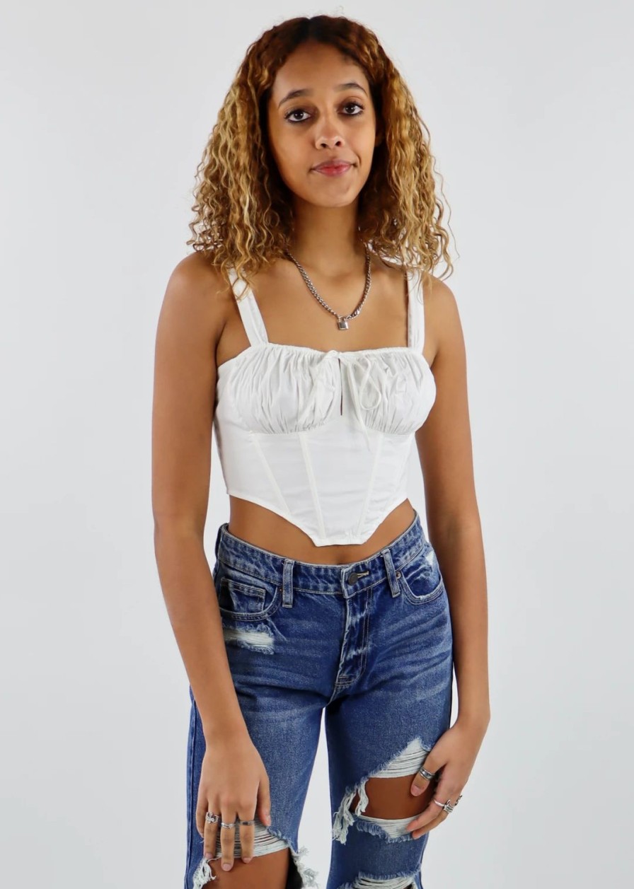 Tops * | Cotton Candy Tops Midnight City Top White