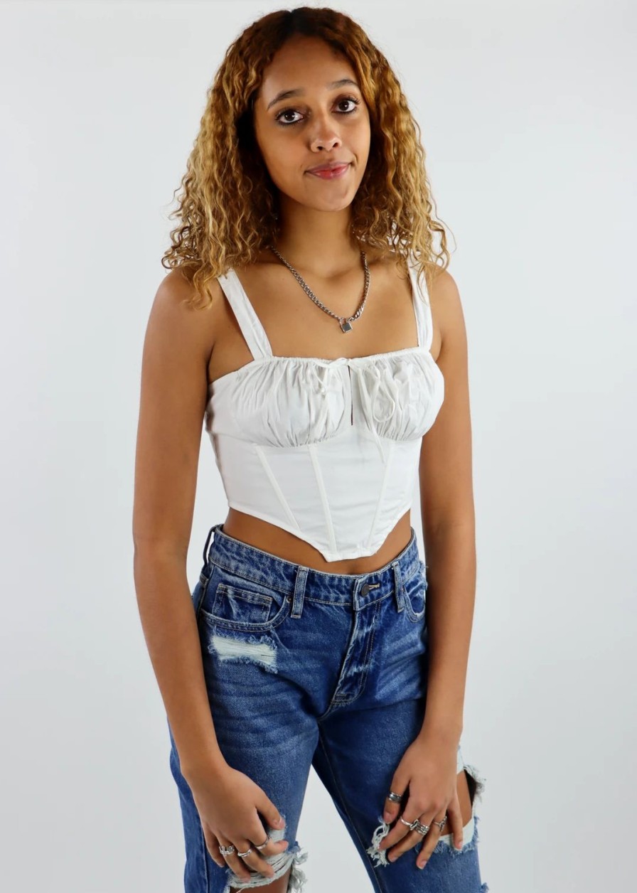 Tops * | Cotton Candy Tops Midnight City Top White