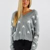 Tops * | Rock N Rags Best Sellers The Sweet Life Sweater Grey With Stars