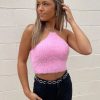 Tops * | Pretty Garbage Primadonna Halter Top Pink